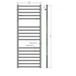 Полотенцесушитель водяной Stinox Quatro Luxe 50x140 белый глянец