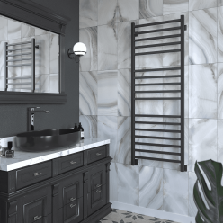 Полотенцесушитель водяной Stinox Quatro Luxe 50x140 черный матовый
