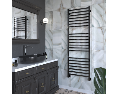 Полотенцесушитель водяной Stinox Quatro Luxe 50x160 черный глянец