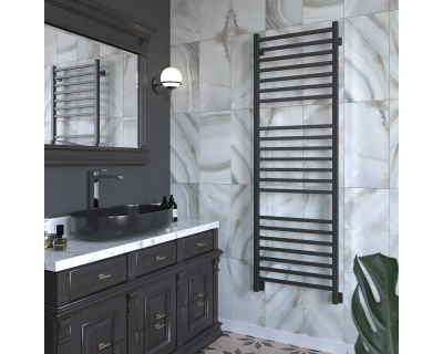 Полотенцесушитель водяной Stinox Quatro Luxe 50x160 черный матовый