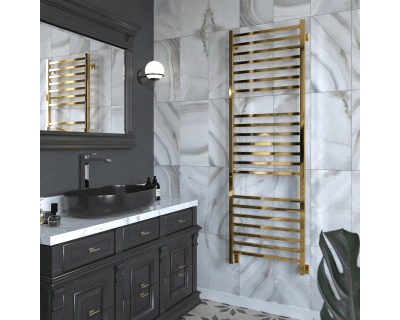 Полотенцесушитель водяной Stinox Quatro Luxe 50x160 золото глянец