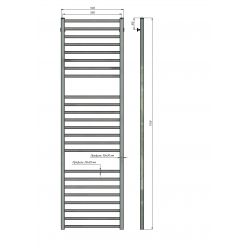 Полотенцесушитель водяной Stinox Quatro Luxe 50x180 черный матовый