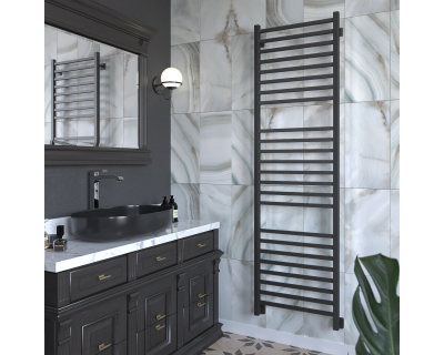 Полотенцесушитель водяной Stinox Quatro Luxe 50x180 черный матовый