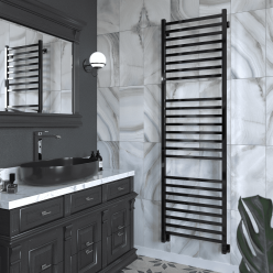 Полотенцесушитель водяной Stinox Quatro Luxe 50x180 черный глянец