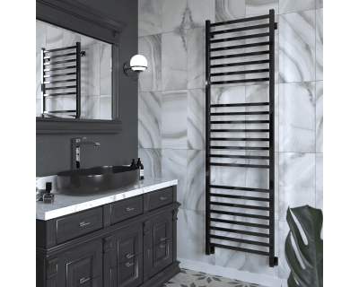 Полотенцесушитель водяной Stinox Quatro Luxe 50x180 черный глянец