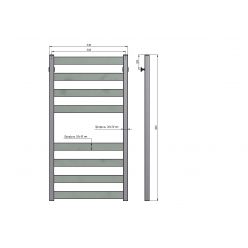 Полотенцесушитель водяной Stinox Sanremo 50x100 черный глянец