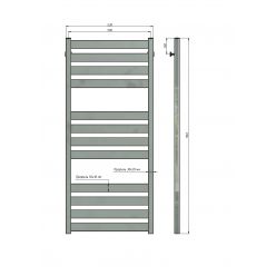 Полотенцесушитель водяной Stinox Sanremo Luxe 50x120 золото сатин