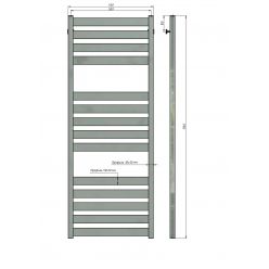 Полотенцесушитель водяной Stinox Sanremo Luxe 50x140 белый глянец