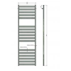 Полотенцесушитель водяной Stinox Sanremo Luxe 50x180 черный матовый