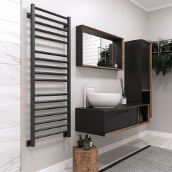 Полотенцесушитель водяной Stinox Sorento Luxe 50x140 черный матовый