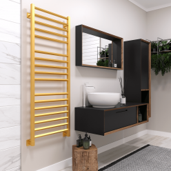 Полотенцесушитель водяной Stinox Sorento Luxe 50x140 золото сатин