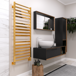 Полотенцесушитель водяной Stinox Sorento Luxe 50x140 золото глянец