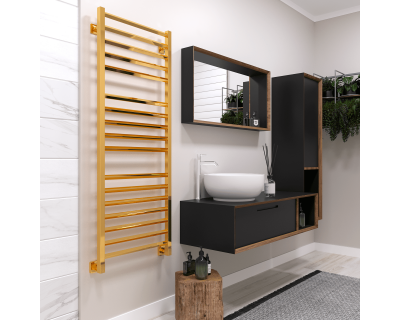 Полотенцесушитель водяной Stinox Sorento Luxe 50x140 золото глянец