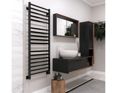 Полотенцесушитель водяной Stinox Sorento Luxe 50x140 черный глянец