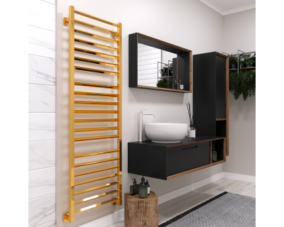 Полотенцесушитель водяной Stinox Sorento Luxe 50x160 золото глянец