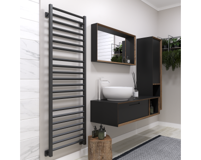 Полотенцесушитель водяной Stinox Sorento Luxe 50x160 черный матовый