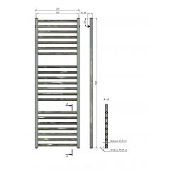 Полотенцесушитель водяной Stinox Sorento Luxe 50x160 черный матовый