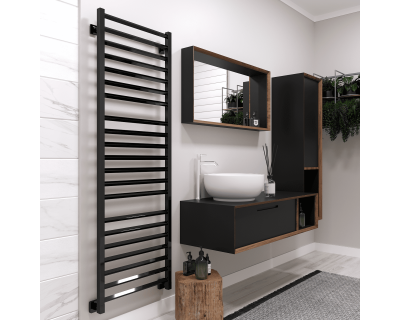 Полотенцесушитель водяной Stinox Sorento Luxe 50x160 черный глянец