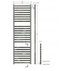 Полотенцесушитель водяной Stinox Sorento Luxe 50x180 черный глянец