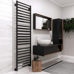 Полотенцесушитель водяной Stinox Sorento Luxe 50x180 черный глянец