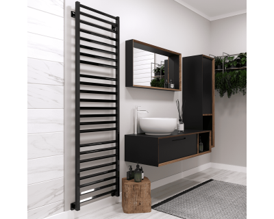 Полотенцесушитель водяной Stinox Sorento Luxe 50x180 черный глянец