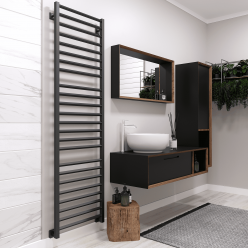 Полотенцесушитель водяной Stinox Sorento Luxe 50x180 черный матовый