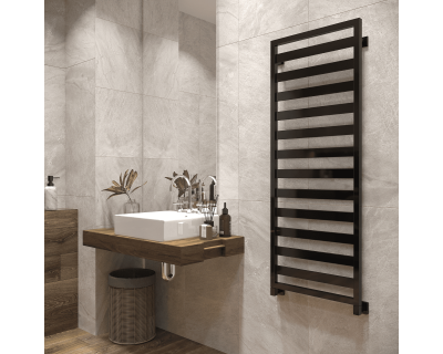 Полотенцесушитель водяной Stinox Tempra 50x140 черный глянец