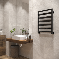 Полотенцесушитель водяной Stinox Tempra 50x70 черный глянец