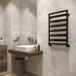 Полотенцесушитель водяной Stinox Tempra 50x80 черный глянец