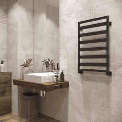 Полотенцесушитель водяной Stinox Tempra 50x80 черный матовый