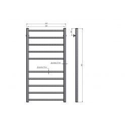 Полотенцесушитель водяной Stinox Toscana 50x100 черный матовый