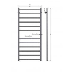 Полотенцесушитель водяной Stinox Toscana 50x120 белый матовый