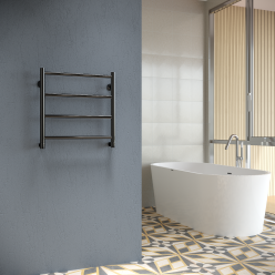 Полотенцесушитель водяной Stinox Toscana 50x50 черный глянец