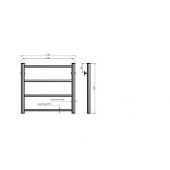 Полотенцесушитель водяной Stinox Toscana 50x50 черный глянец