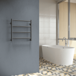 Полотенцесушитель водяной Stinox Toscana 50x50 черный матовый