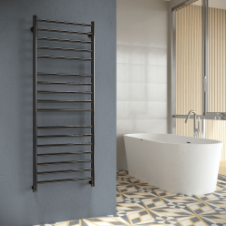 Полотенцесушитель водяной Stinox Toscana Luxe 50x140 черный глянец