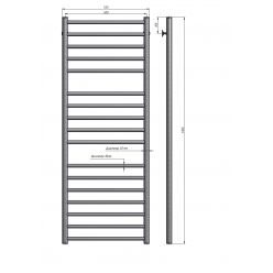 Полотенцесушитель водяной Stinox Toscana Luxe 50x140 золото сатин