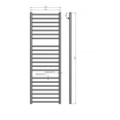 Полотенцесушитель водяной Stinox Toscana Luxe 50x160 золото глянец