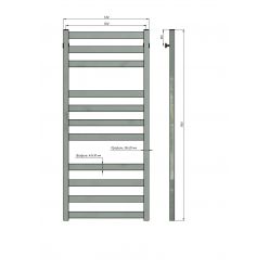 Полотенцесушитель водяной Stinox Verona Luxe 50x120 белый матовый