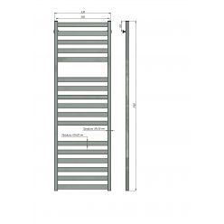 Полотенцесушитель водяной Stinox Verona Luxe 50x160 черный матовый