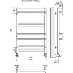 Полотенцесушитель “Terminus” Кельн П12 500х800