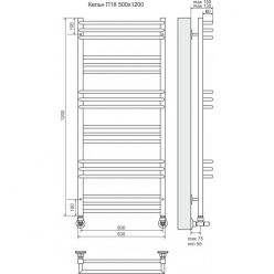 Полотенцесушитель “Terminus” Кельн П18 500х1200