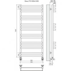 Полотенцесушитель “Terminus” Линц П15 500х1200