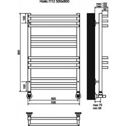 Полотенцесушитель “Terminus” Нойс П12 500х800