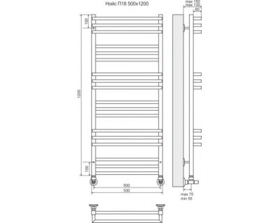 Полотенцесушитель “Terminus” Нойс П18 500х1200
