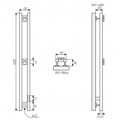 Полотенцесушитель Двин X plaza neo 120/10 электрический