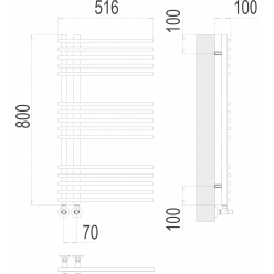 Полотенцесушитель Terminus «Астра» П15 70х800