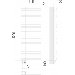 Полотенцесушитель Terminus «Астра» П24 70х1200