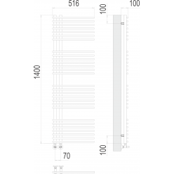 Полотенцесушитель Terminus «Астра» П28 70х1400