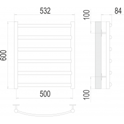 Полотенцесушитель Terminus «Атланта+» П6 500х600